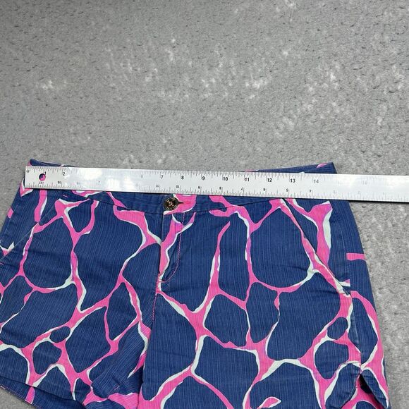 Lilly Pulitzer Adie Shorts Womens Size 0 Blue Tiki Pink Style 20948 100% Cotton - Picture 6 of 14
